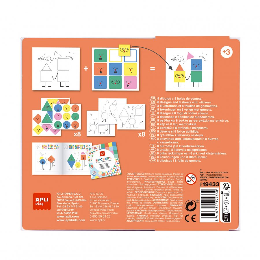 Apli Stickers Box Geometric Emotions (19433) Apli Stickers Box Geometric Emotions (19433)