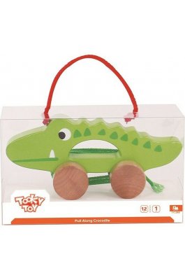 Tooky Toys Κροκόδειλος Συρόμενος από Ξύλο (TKC265)