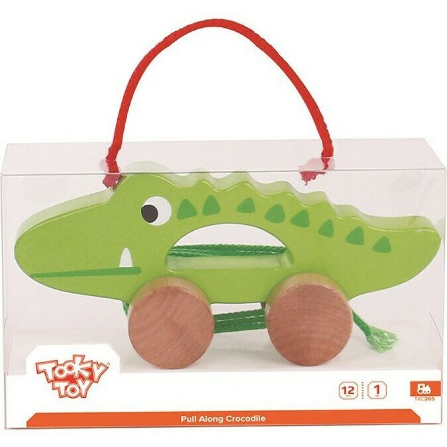 Tooky Toys Κροκόδειλος Συρόμενος από Ξύλο (TKC265) Tooky Toys Κροκόδειλος Συρόμενος από Ξύλο (TKC265)
