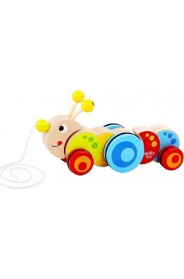 Tooky Toys Κάμπια Συρόμενη από Ξύλο (TKC419)