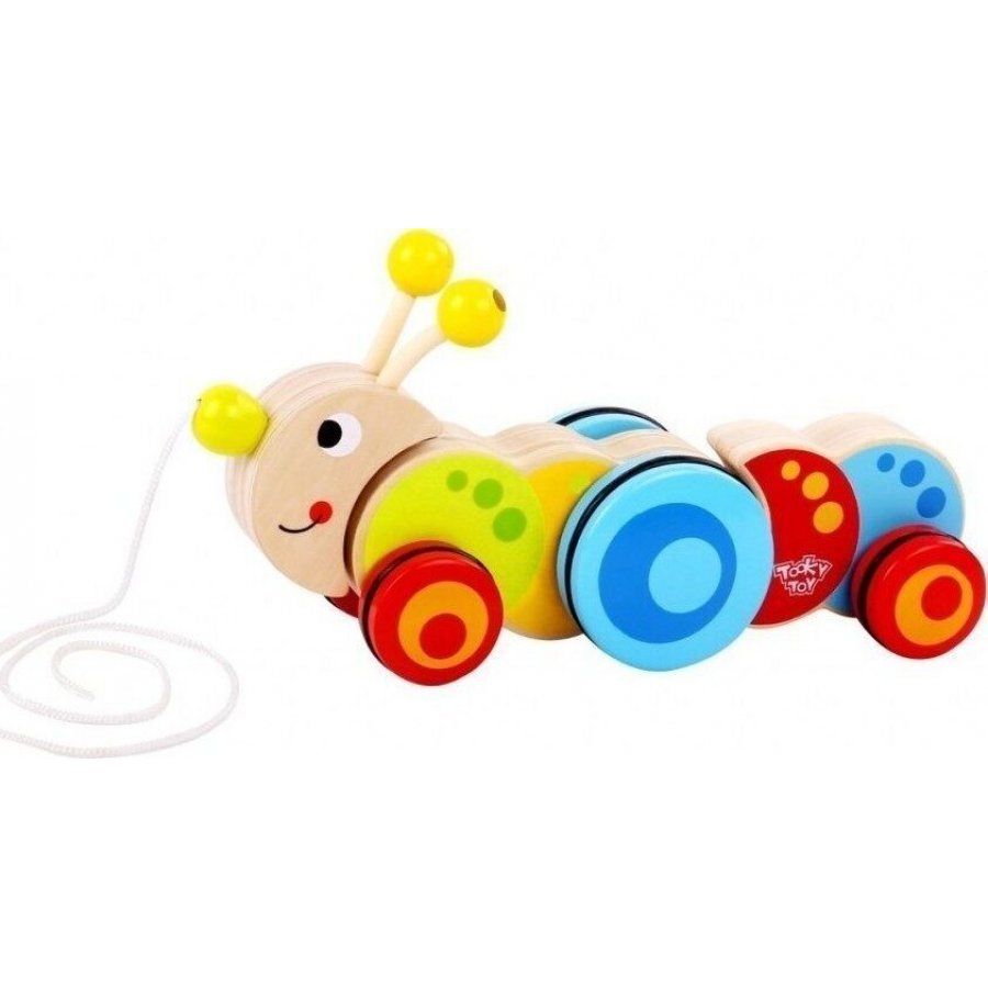 Tooky Toys Κάμπια Συρόμενη από Ξύλο (TKC419) Tooky Toys Κάμπια Συρόμενη από Ξύλο (TKC419)