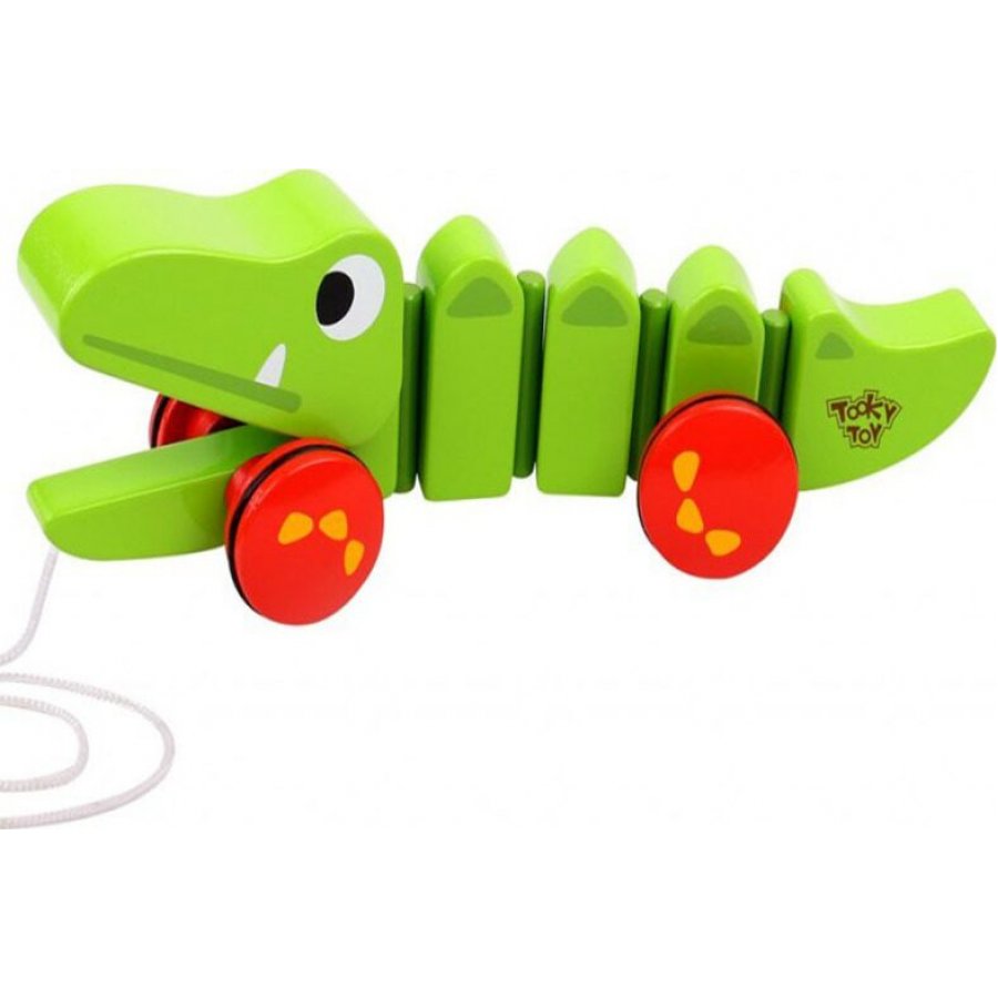 Tooky Toys Μεγάλος Κροκόδειλος Συρόμενος από Ξύλο (TKC421) Tooky Toys Μεγάλος Κροκόδειλος Συρόμενος από Ξύλο (TKC421)