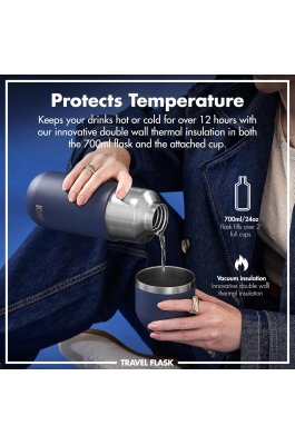 Ion8 Ισοθερμικό Παγούρι Θερμός Luma με κύπελλο 700ml Μαύρο Ion8 Ισοθερμικό Παγούρι Θερμός Luma με κύπελλο 700ml Μαύρο