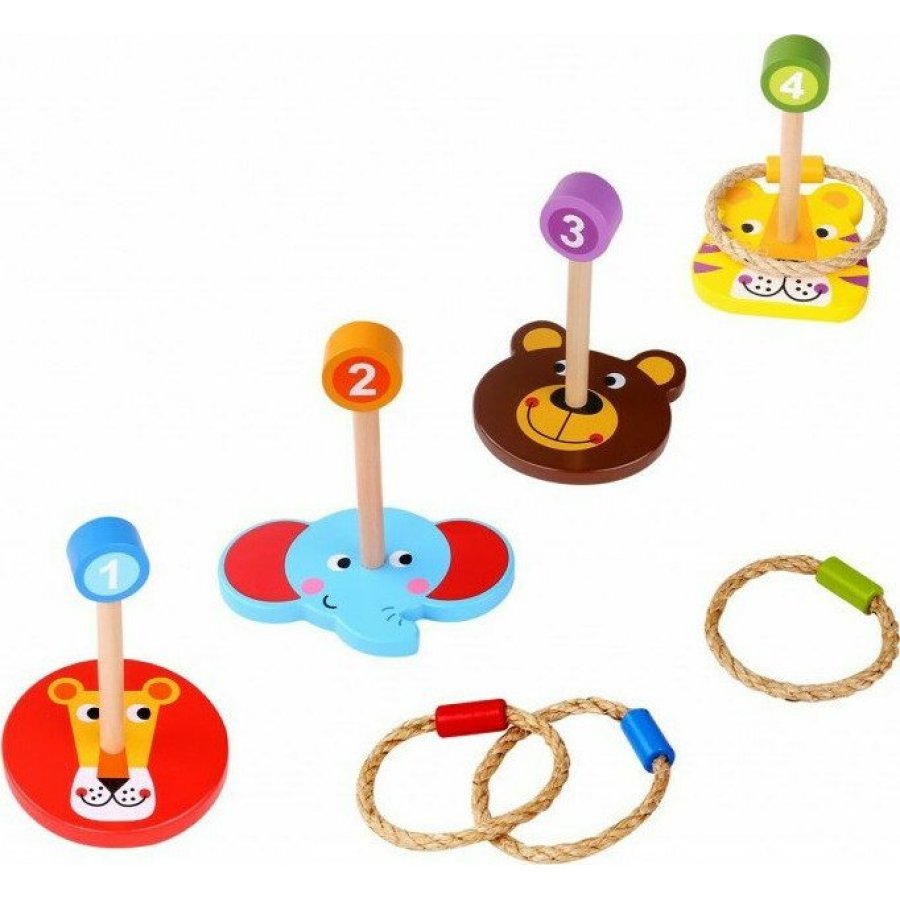 Tooky Toys Κρίκοι Ζωάκια από Ξύλο (TKC490) Tooky Toys Κρίκοι Ζωάκια από Ξύλο (TKC490)