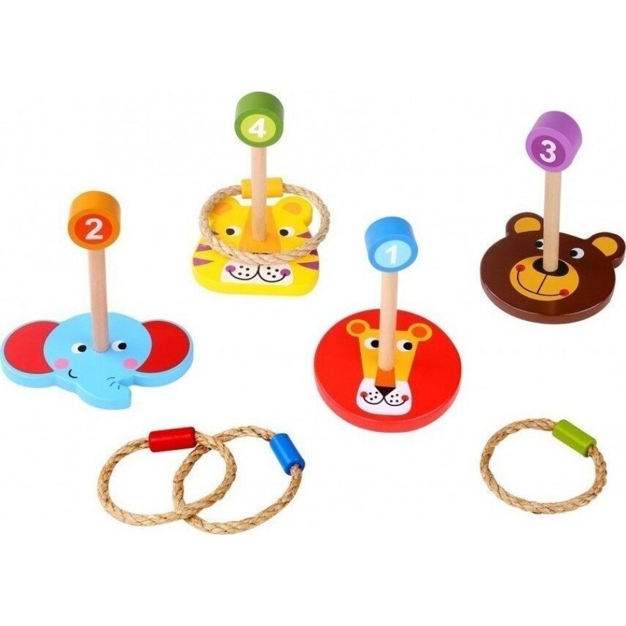 Tooky Toys Κρίκοι Ζωάκια από Ξύλο (TKC490) Tooky Toys Κρίκοι Ζωάκια από Ξύλο (TKC490)