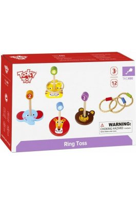Tooky Toys Κρίκοι Ζωάκια από Ξύλο (TKC490)