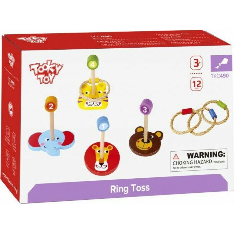 Tooky Toys Κρίκοι Ζωάκια από Ξύλο (TKC490) Tooky Toys Κρίκοι Ζωάκια από Ξύλο (TKC490)