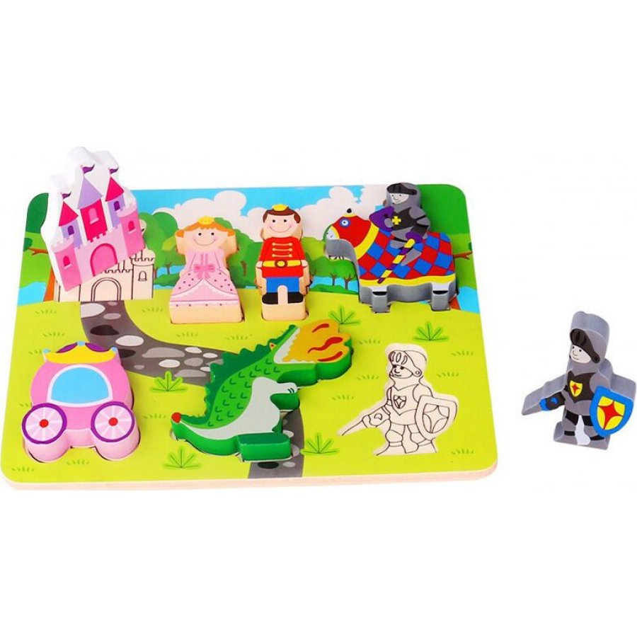 Tooky Toys Ξύλινο Παιδικό Puzzle Σφηνώματα Πριγκίπισσα & Ιππότης (TKC491) Tooky Toys Ξύλινο Παιδικό Puzzle Σφηνώματα Πριγκίπισσα & Ιππότης (TKC491)
