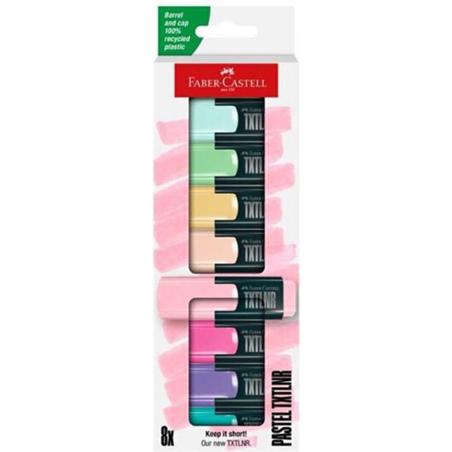 Faber-Castell Σετ 8 Υπογραμμιστών Mini Pastel (154218) Faber-Castell Σετ 8 Υπογραμμιστών Mini Pastel (154218)