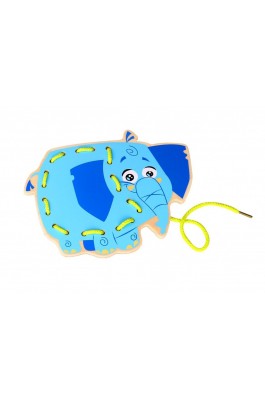 Tooky Toy Ξύλινος Ελέφαντας με Κορδόνι (TKF009)