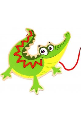 Tooky Toys Κροκόδειλος με Κορδόνι από Ξύλο (TKF010) Tooky Toys Κροκόδειλος με Κορδόνι από Ξύλο (TKF010)