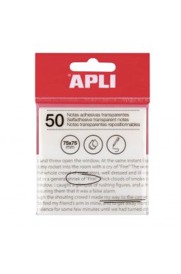 Apli Transparent Xαρτάκια Αυτοκόλλητα Διάφανα Υπόλευκα 75x75mm 50Φ. (19568) Apli Transparent Xαρτάκια Αυτοκόλλητα Διάφανα Υπόλευκα 75x75mm 50Φ. (19568)