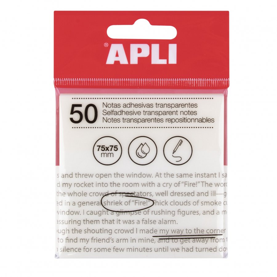 Apli Transparent Xαρτάκια Αυτοκόλλητα Διάφανα Υπόλευκα 75x75mm 50Φ. (19568) Apli Transparent Xαρτάκια Αυτοκόλλητα Διάφανα Υπόλευκα 75x75mm 50Φ. (19568)