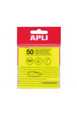 Apli Transparent Xαρτάκια Αυτοκόλλητα Διάφανα Κίτρινα 75x75mm 50Φ. (19569) Apli Transparent Xαρτάκια Αυτοκόλλητα Διάφανα Κίτρινα 75x75mm 50Φ. (19569)
