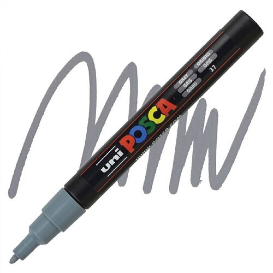 Uni-Ball Posca Ανεξίτηλος Μαρκαδόρος 0.9-1.3mm Γκρι (PC3M) Uni-Ball Posca Ανεξίτηλος Μαρκαδόρος 0.9-1.3mm Γκρι (PC3M)