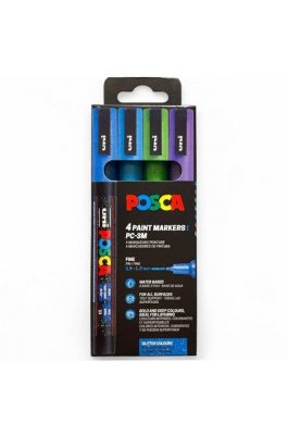 Uni-Ball Posca Cool Sparkling Color Σετ 4 τχμ 0.9-1.3mm (PC3M) Uni-Ball Posca Cool Sparkling Color Σετ 4 τχμ 0.9-1.3mm (PC3M)