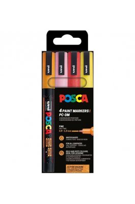 Uni-Ball Posca Warm Sparkling Color Σετ 4 τχμ 0.9-1.3mm (PC3M) Uni-Ball Posca Warm Sparkling Color Σετ 4 τχμ 0.9-1.3mm (PC3M)