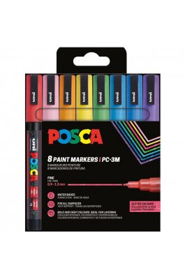 Uni-Ball Posca Sparkling Color Σετ 8 τχμ 0.9-1.3mm (PC3M) Uni-Ball Posca Sparkling Color Σετ 8 τχμ 0.9-1.3mm (PC3M)