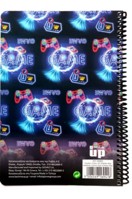Back Me Up Τετράδιo Σπιράλ Neon Game 17 x 25 2 Θεμάτων 70 Φύλλων (35726402) Back Me Up Τετράδιo Σπιράλ Neon Game 17 x 25 2 Θεμάτων 70 Φύλλων (35726402)