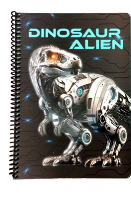 Back Me Up Τετράδιo Σπιράλ Neon Dinosaur Alien 17 x 25 2 Θεμάτων 70 Φύλλων (35726402)