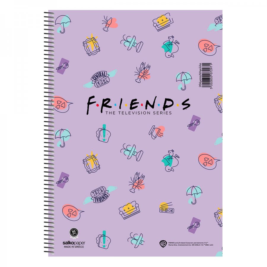 Salko Τετράδιο Σπιράλ Friends Central Park Α4 3 Θεμάτων 90 Φύλλων (7298) Salko Τετράδιο Σπιράλ Friends Central Park Α4 3 Θεμάτων 90 Φύλλων (7298)