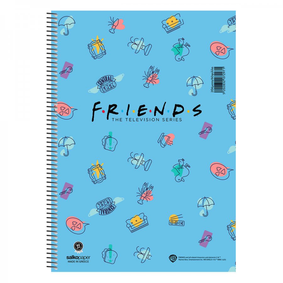 Salko Τετράδιο Σπιράλ Friends Central Park Α4 3 Θεμάτων 90 Φύλλων (7298) Salko Τετράδιο Σπιράλ Friends Central Park Α4 3 Θεμάτων 90 Φύλλων (7298)