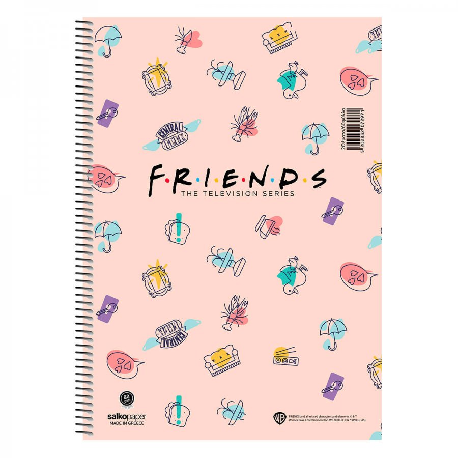 Salko Τετράδιο Σπιράλ Friends Central Park Α4 3 Θεμάτων 90 Φύλλων (7298) Salko Τετράδιο Σπιράλ Friends Central Park Α4 3 Θεμάτων 90 Φύλλων (7298)