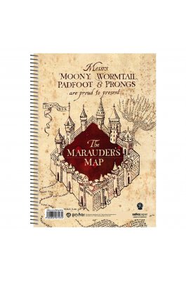 Salko Τετράδιο Σπιράλ Harry Potter the Marauder's Map Α4 3 Θεμάτων 90 Φύλλων (7198)