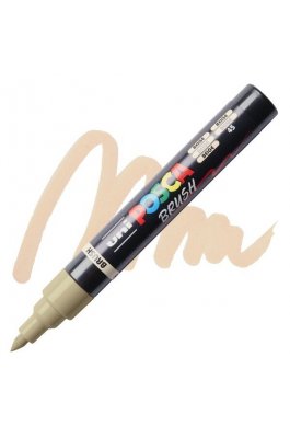 Uni-Ball Posca Ανεξίτηλος Μαρκαδόρος Brush 1.0-4.0mm Μπεζ (PC5BR Uni-Ball Posca Ανεξίτηλος Μαρκαδόρος Brush 1.0-4.0mm Μπεζ (PC5BR