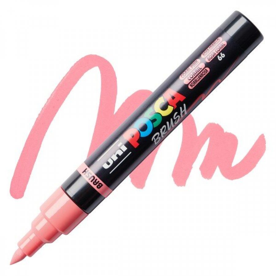Uni-Ball Posca Ανεξίτηλος Μαρκαδόρος Brush 1.0-4.0mm Κοραλλί (PC5BR) Uni-Ball Posca Ανεξίτηλος Μαρκαδόρος Brush 1.0-4.0mm Κοραλλί (PC5BR)