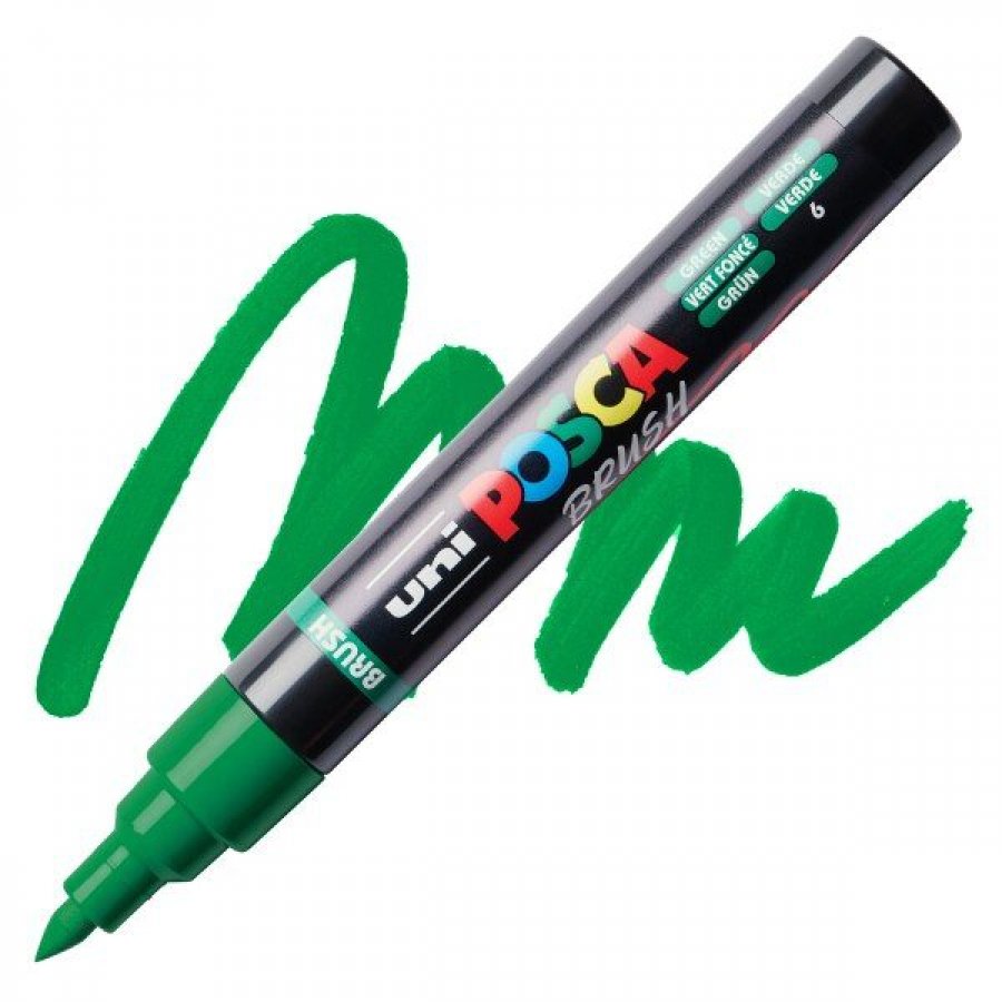 Uni-Ball Posca Ανεξίτηλος Μαρκαδόρος Brush 1.0-4.0mm Πράσινο (PC5BR) Uni-Ball Posca Ανεξίτηλος Μαρκαδόρος Brush 1.0-4.0mm Πράσινο (PC5BR)