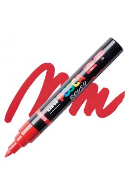 Uni-Ball Posca Ανεξίτηλος Μαρκαδόρος Brush 1.0-4.0mm Κόκκινο (PC5BR) Uni-Ball Posca Ανεξίτηλος Μαρκαδόρος Brush 1.0-4.0mm Κόκκινο (PC5BR)