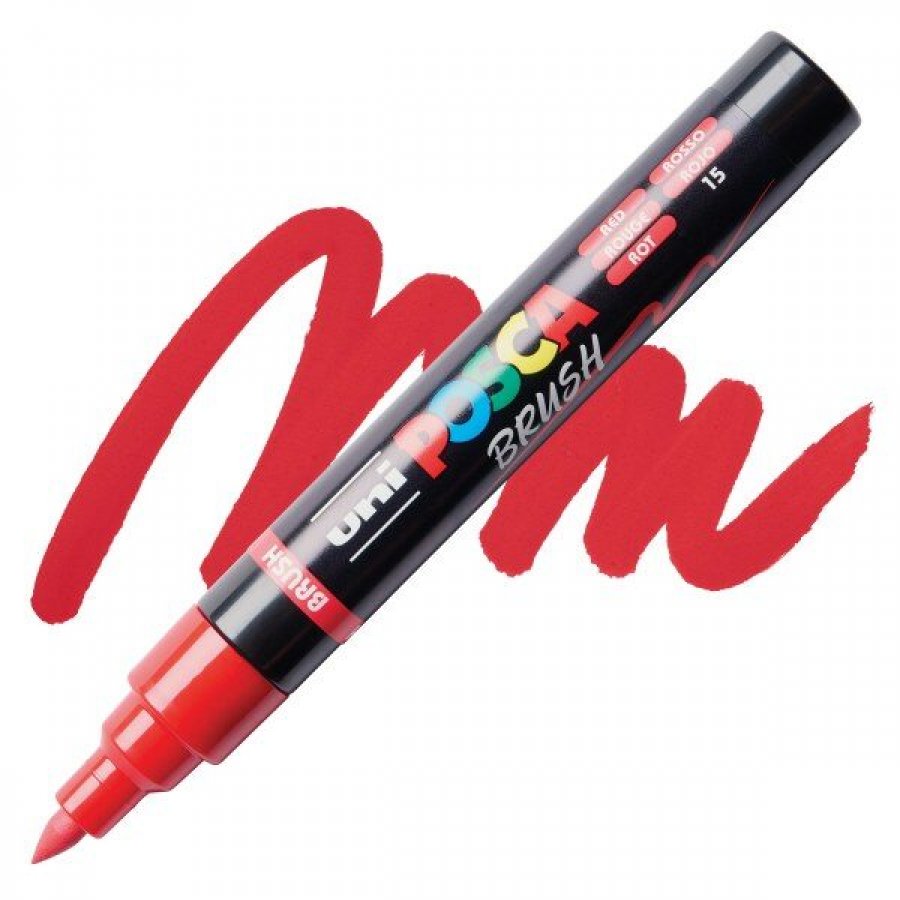 Uni-Ball Posca Ανεξίτηλος Μαρκαδόρος Brush 1.0-4.0mm Κόκκινο (PC5BR) Uni-Ball Posca Ανεξίτηλος Μαρκαδόρος Brush 1.0-4.0mm Κόκκινο (PC5BR)