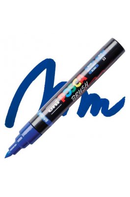 Uni-Ball Posca Ανεξίτηλος Μαρκαδόρος Brush 1.0-4.0mm Μπλε (PC5BR Uni-Ball Posca Ανεξίτηλος Μαρκαδόρος Brush 1.0-4.0mm Μπλε (PC5BR