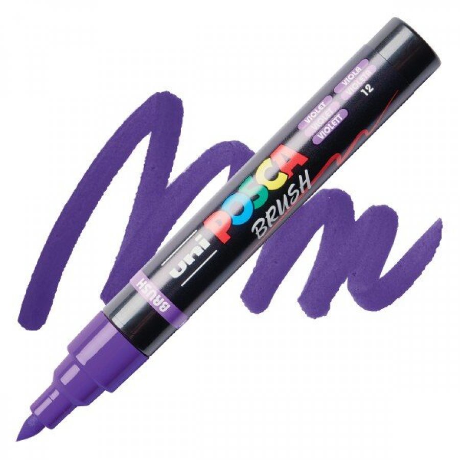 Uni-Ball Posca Ανεξίτηλος Μαρκαδόρος Brush 1.0-4.0mm Μωβ (PC5BR) Uni-Ball Posca Ανεξίτηλος Μαρκαδόρος Brush 1.0-4.0mm Μωβ (PC5BR)
