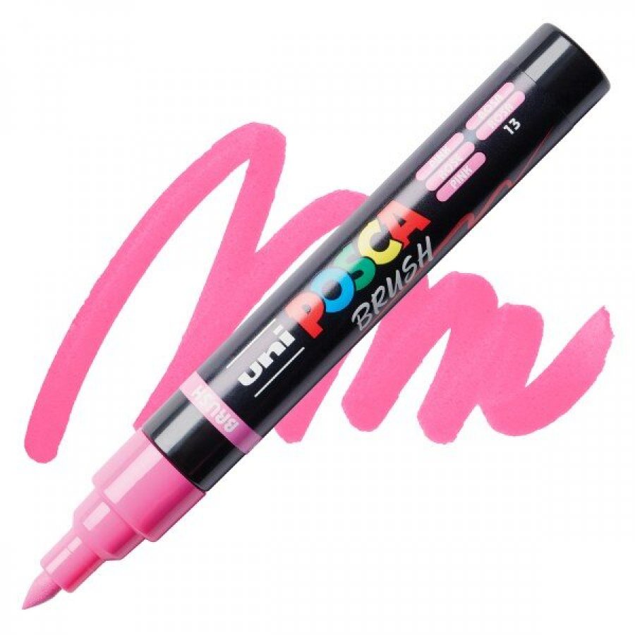 Uni-Ball Posca Ανεξίτηλος Μαρκαδόρος Brush 1.0-4.0mm Ροζ (PC5BR) Uni-Ball Posca Ανεξίτηλος Μαρκαδόρος Brush 1.0-4.0mm Ροζ (PC5BR)
