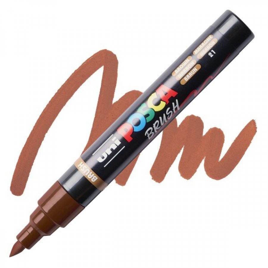 Uni-Ball Posca Ανεξίτηλος Μαρκαδόρος Brush 1.0-4.0mm Καφέ (PC5BR) Uni-Ball Posca Ανεξίτηλος Μαρκαδόρος Brush 1.0-4.0mm Καφέ (PC5BR)
