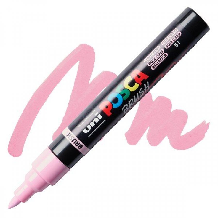 Uni-Ball Posca Ανεξίτηλος Μαρκαδόρος Brush 1.0-4.0mm Ανοικτό Ροζ (PC5BR) Uni-Ball Posca Ανεξίτηλος Μαρκαδόρος Brush 1.0-4.0mm Ανοικτό Ροζ (PC5BR)