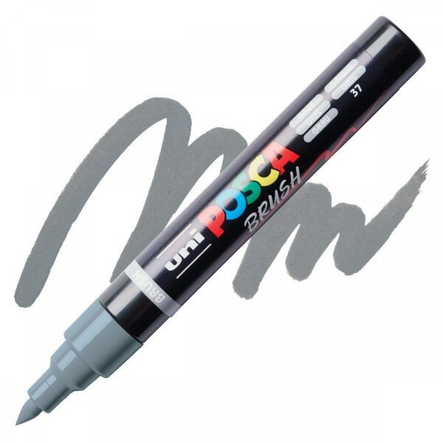 Uni-Ball Posca Ανεξίτηλος Μαρκαδόρος Brush 1.0-4.0mm Γκρι (PC5BR) Uni-Ball Posca Ανεξίτηλος Μαρκαδόρος Brush 1.0-4.0mm Γκρι (PC5BR)