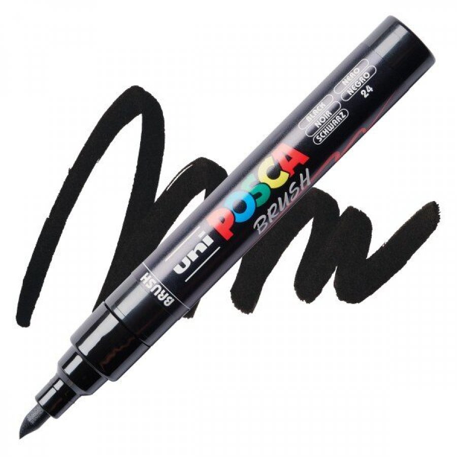 Uni-Ball Posca Ανεξίτηλος Μαρκαδόρος Brush 1.0-4.0mm Μαύρο (PC5BR) Uni-Ball Posca Ανεξίτηλος Μαρκαδόρος Brush 1.0-4.0mm Μαύρο (PC5BR)