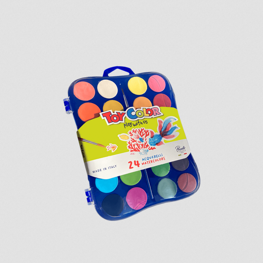 Toy Color Σετ Νερομπογιές με 1 Πινέλο 24 Χρωμάτων (2207036) Toy Color Σετ Νερομπογιές με 1 Πινέλο 24 Χρωμάτων (2207036)