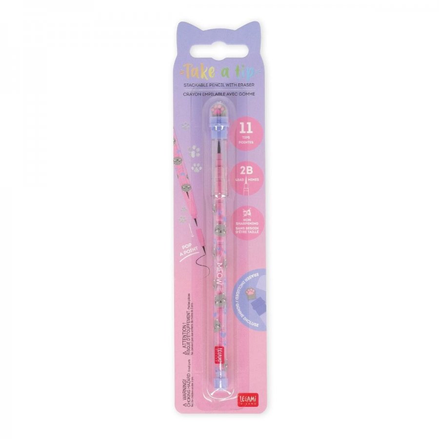 Legami Stackable Μολύβι kitty Με 11 Μύτες και Γόμα (STE0001) Legami Stackable Μολύβι kitty Με 11 Μύτες και Γόμα (STE0001)