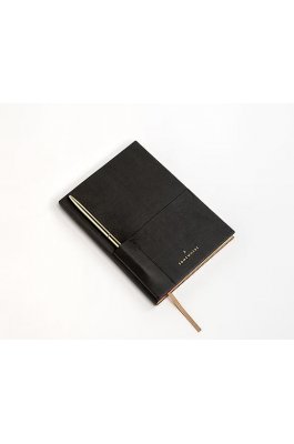 Somewhere Σημειωματάριο Vegan Leather Journal Graphite Ριγέ 17x24 (82558)