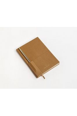 Somewhere Σημειωματάριο Vegan Leather Journal Camel Ριγέ 17x24 (82565)