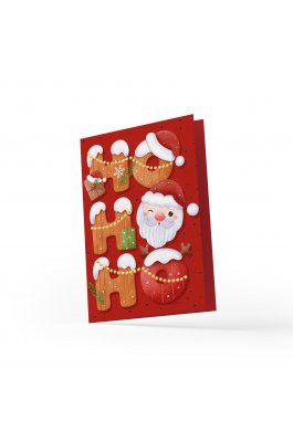 Typotrust Ευχητήρια Κάρτα Χριστουγέννων Origami "Ho Ho Ho"12 x 17 cm (23ORN06)