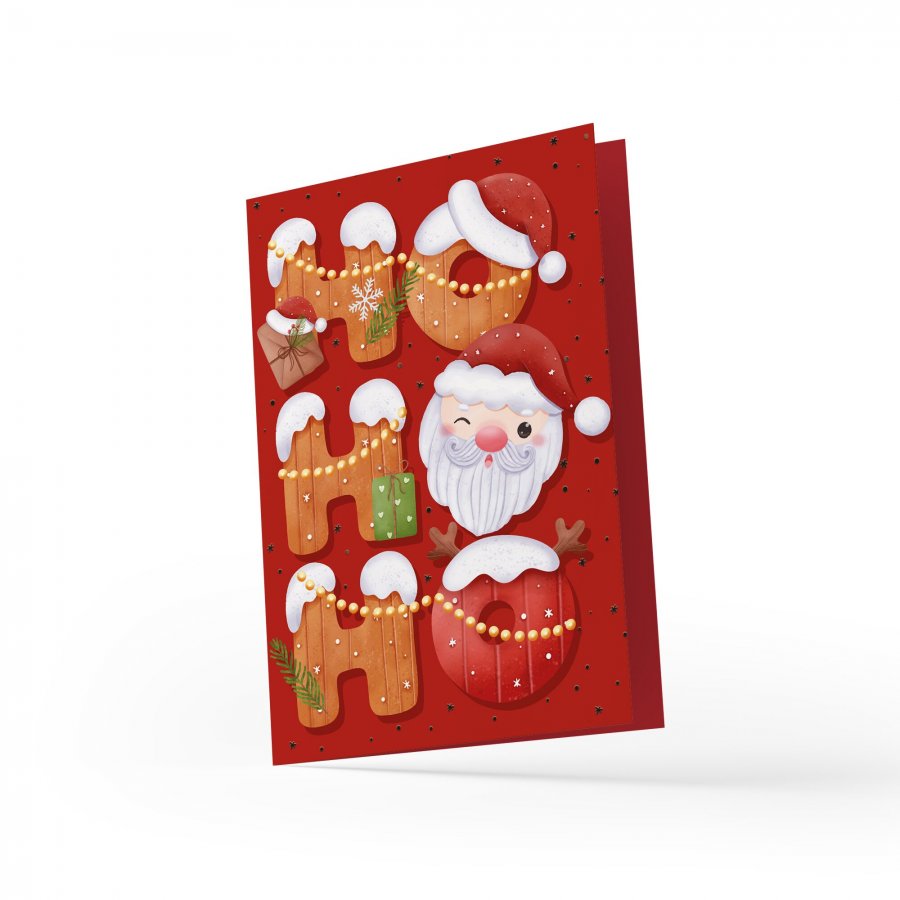Typotrust Ευχητήρια Κάρτα Χριστουγέννων Origami "Ho Ho Ho"12 x 17 cm (23ORN06) Typotrust Ευχητήρια Κάρτα Χριστουγέννων Origami "Ho Ho Ho"12 x 17 cm (23ORN06)