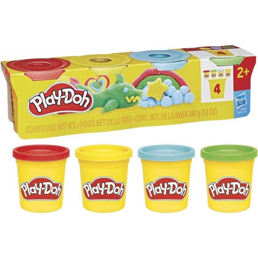 Hasbro Play-Doh 4 Βαζάκια Πλαστελίνης Classic (G0688) Hasbro Play-Doh 4 Βαζάκια Πλαστελίνης Classic (G0688)
