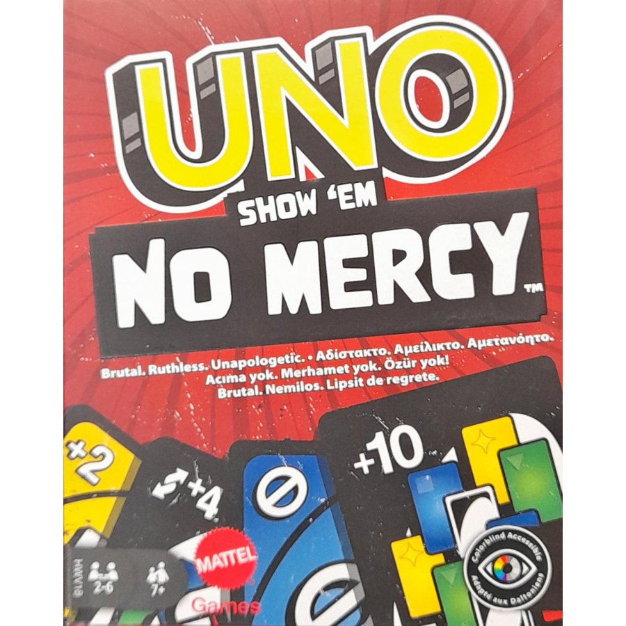 Mattel Uno No Mercy Κάρτες Επιτραπέζιο Παιχνίδι (HWV18) Mattel Uno No Mercy Κάρτες Επιτραπέζιο Παιχνίδι (HWV18)