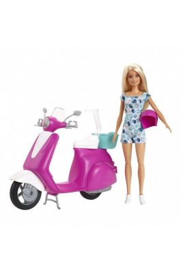 Mattel Barbie Κούκλα και Σκούτερ (GBK85) Mattel Barbie Κούκλα και Σκούτερ (GBK85)