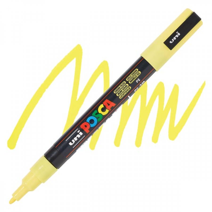 Uni-Ball Posca Ανεξίτηλος Μαρκαδόρος 0.9-1.3mm Κίτρινο Παλ (PC3M Uni-Ball Posca Ανεξίτηλος Μαρκαδόρος 0.9-1.3mm Κίτρινο Παλ (PC3M
